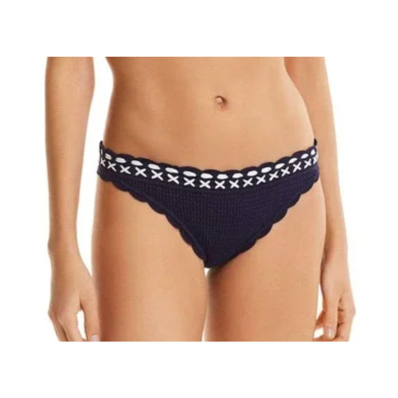 Shoshanna Women's Navy Blue Crochet Knit Beach Swim Bottom XL NWT - Picture 1 of 4